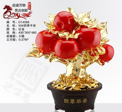四季平安桔子樹工藝品擺件 承載美好寓意的樹脂藝術(shù)與新年佳禮